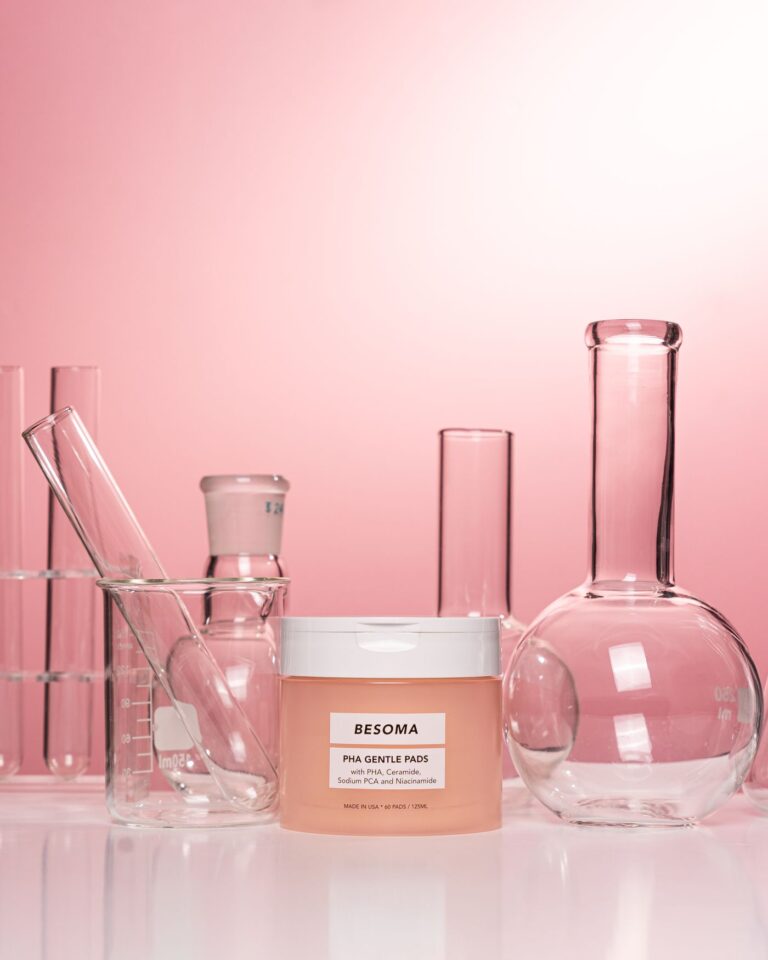 Ceramides — cream beside lab glassware