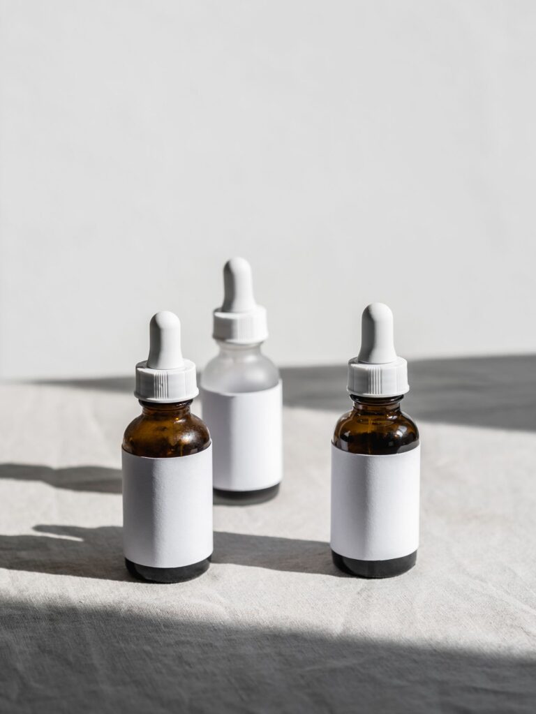 Squalane — serum bottles with droppers