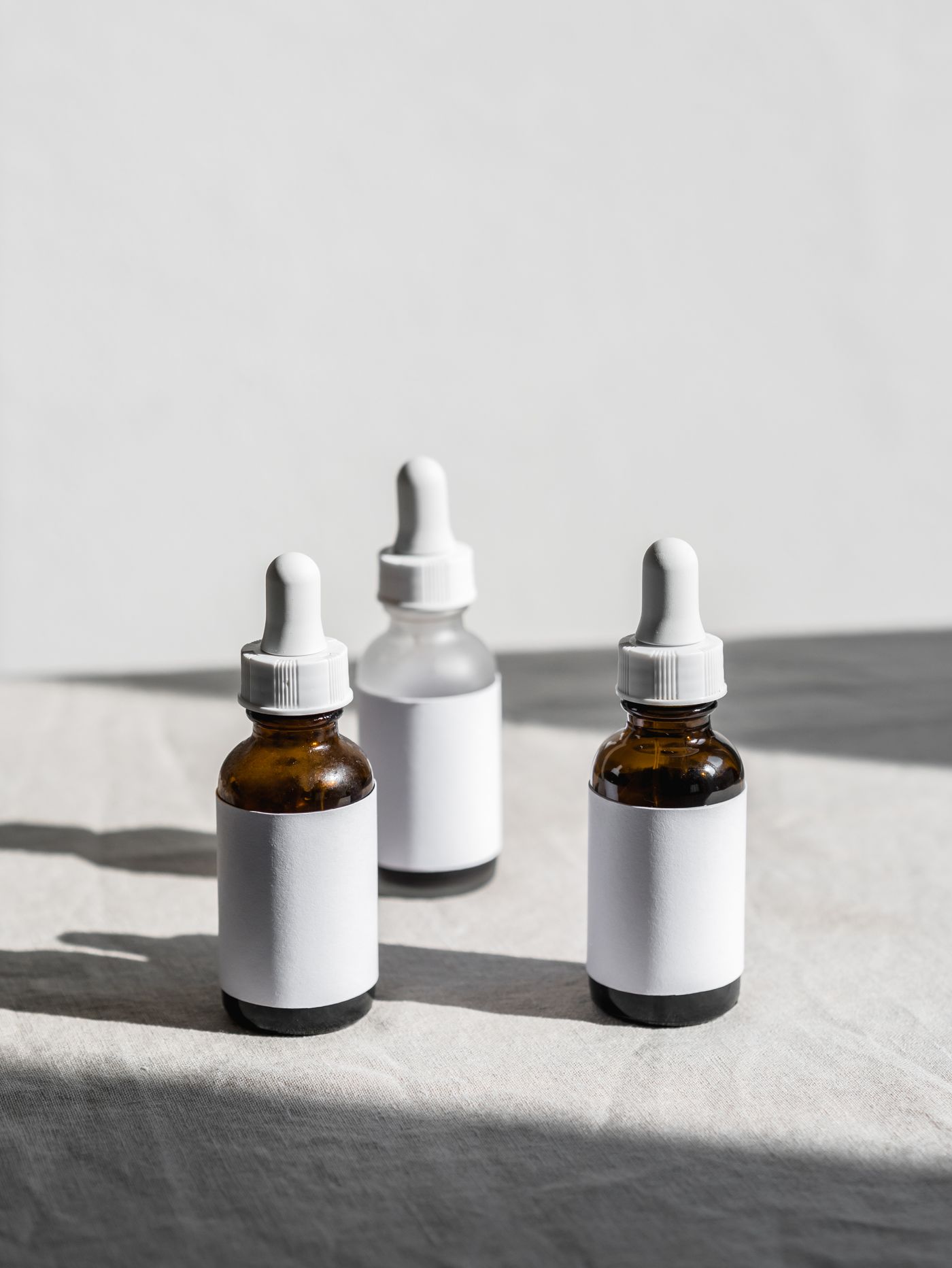 Squalane — serum bottles with droppers